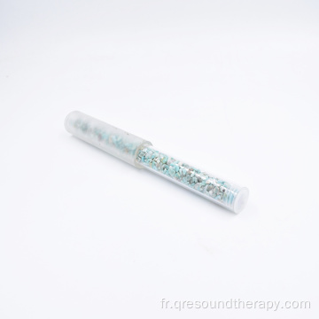 Q&#39;R Amazonite Gem Crystal Stick pour la méditation d&#39;énergie du bol de chant en cristal